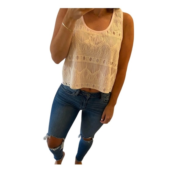 💕x3HP💕Chloe K crochet blue tank - Picture 10 of 10